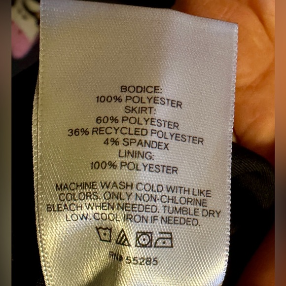 Express Black Mesh Polka Dot One Shoulder Bow Midi Sheath Dress size M - Picture 11 of 14